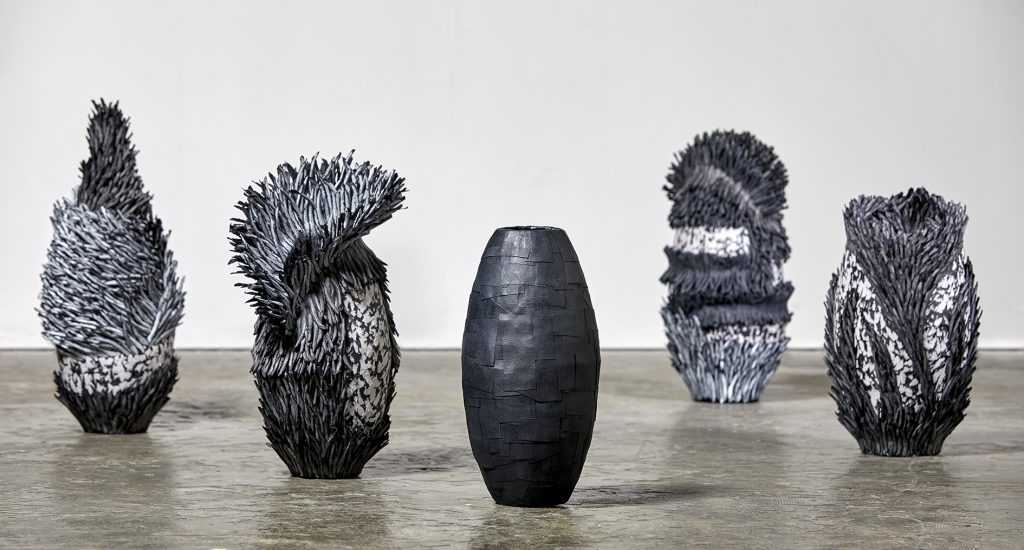 contemporary art vessels, bianca Severijns, contemporary art, contemporary artist, paper art, modern art,