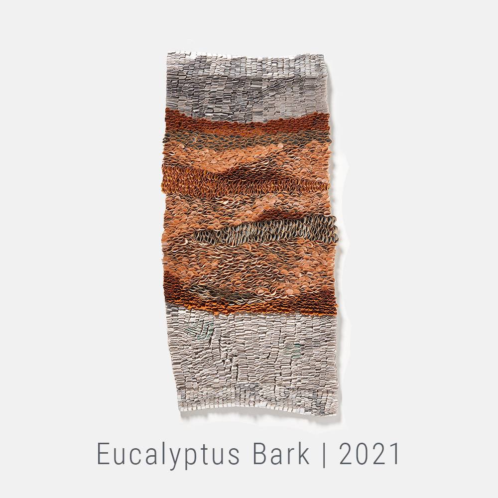 Bianca Severijns, paper art, paper artist, contemporary art relief, contemporary artist, contemporary art, Eucalyptus bark 2021